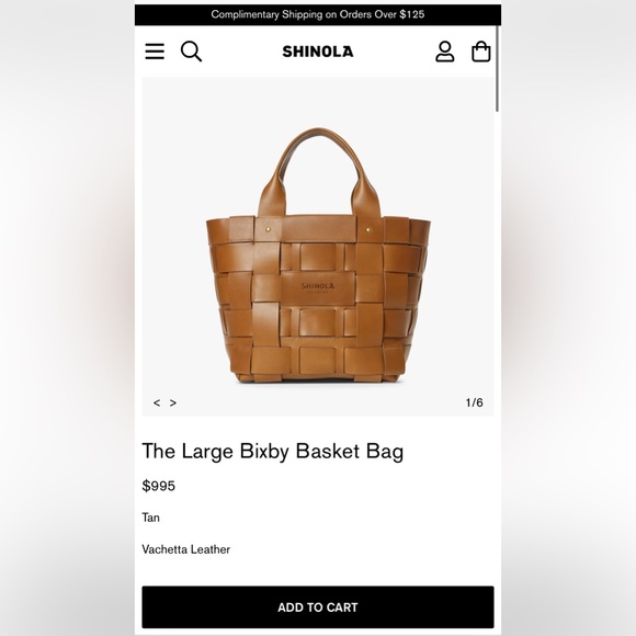 SHINOLA DETROIT -The Large Bixby Basket Bag - Picture 9 of 9
